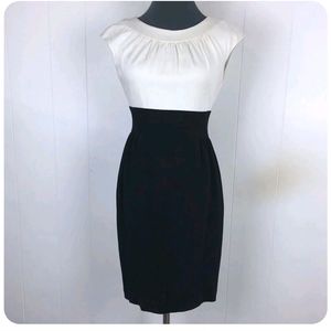 Maggy London Cream & Black Dress